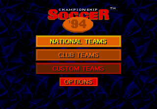Заставка игры Championship Soccer '94